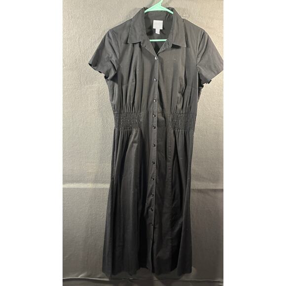 rabbit rabbit rabbit women maxi dress 10 black neutral minimalist whimsigoth - Picture 1 of 8